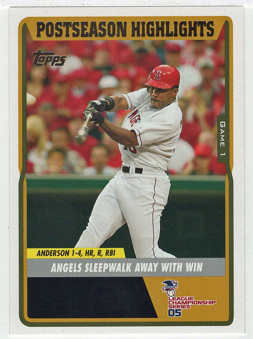 Garret Anderson - Los Angeles Angels - Post-Season Highlights (MLB Baseball Card) 2005 Topps Update # 120 Mint