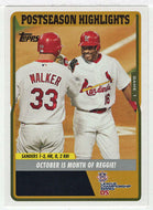 Reggie Sanders - St. Louis Cardinals - Post-Season Highlights (MLB Baseball Card) 2005 Topps Update # 126 Mint