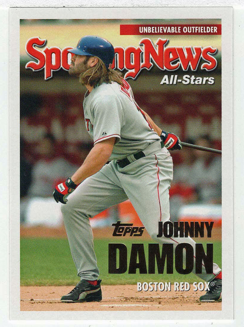 Johnny Damon - Boston Red Sox - Sporting News All-Stars (MLB Baseball Card) 2005 Topps Update # 151 Mint