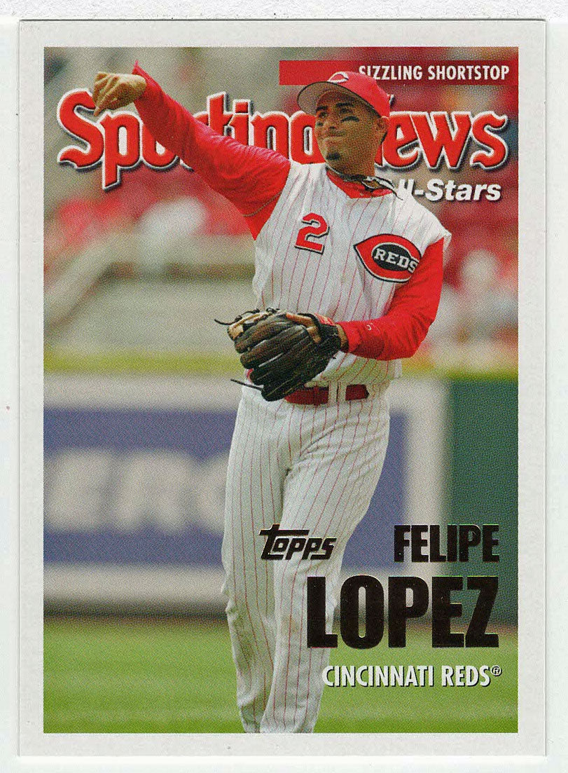 Felipe Lopez - Cincinnati Reds - Sporting News All-Stars (MLB Baseball Card) 2005 Topps Update # 159 Mint