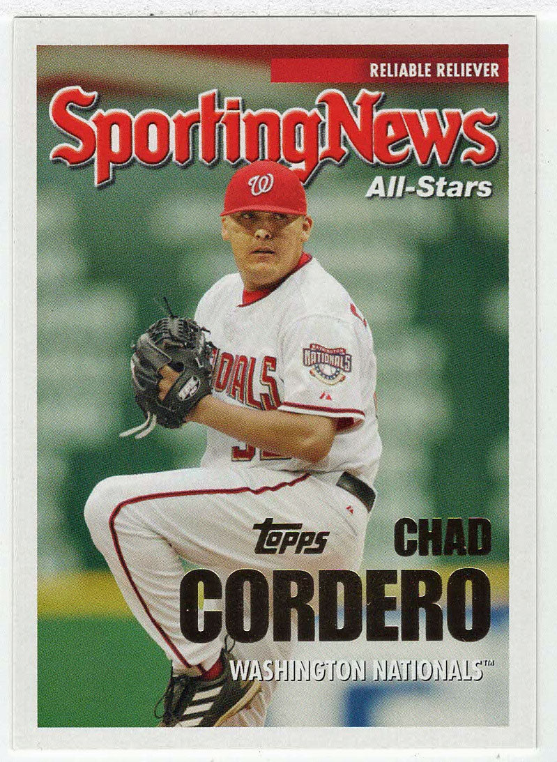 Chad Cordero - Washington Nationals - Sporting News All-Stars (MLB Baseball Card) 2005 Topps Update # 165 Mint