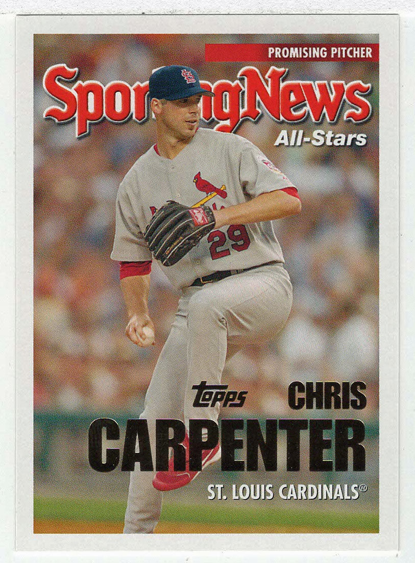 Chris Carpenter - St. Louis Cardinals - Sporting News All-Stars (MLB Baseball Card) 2005 Topps Update # 170 Mint