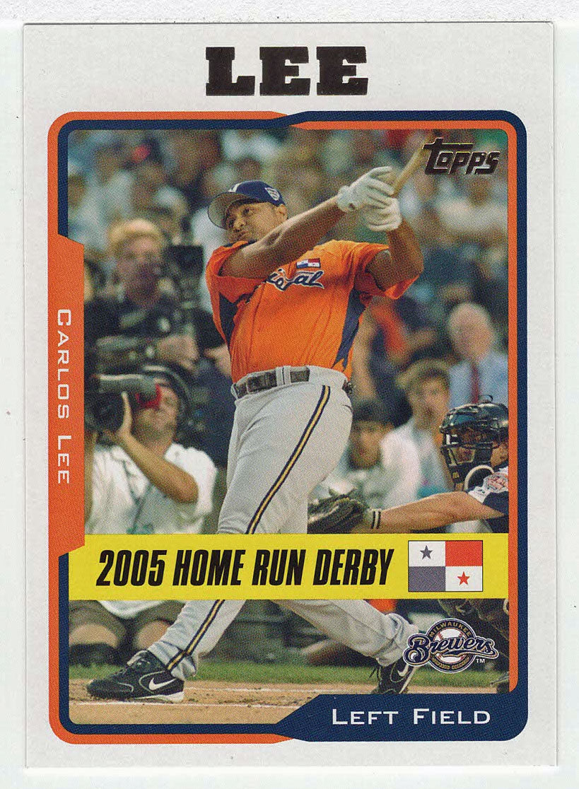 Carlos Lee - Milwaukee Brewers - Home Run Derby (MLB Baseball Card) 2005 Topps Update # 197 Mint