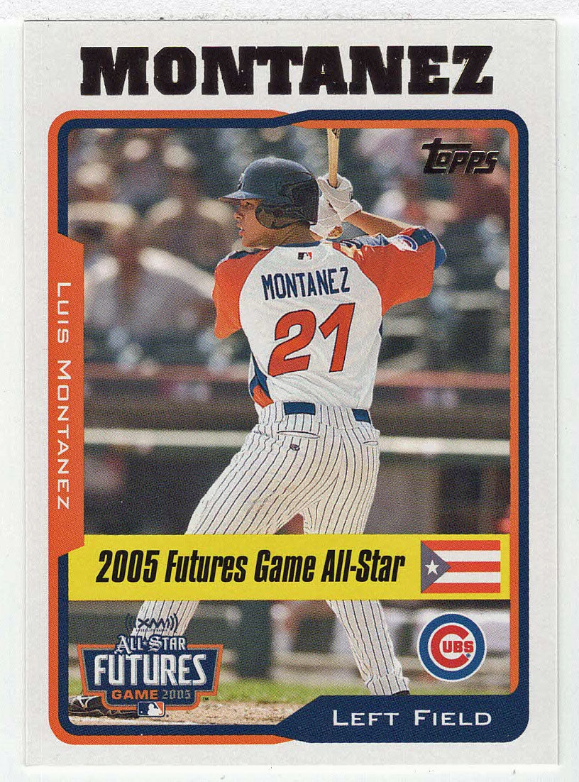 Luis Montanez - Chicago Cubs - Future Games All-Star (MLB Baseball Card) 2005 Topps Update # 210 Mint