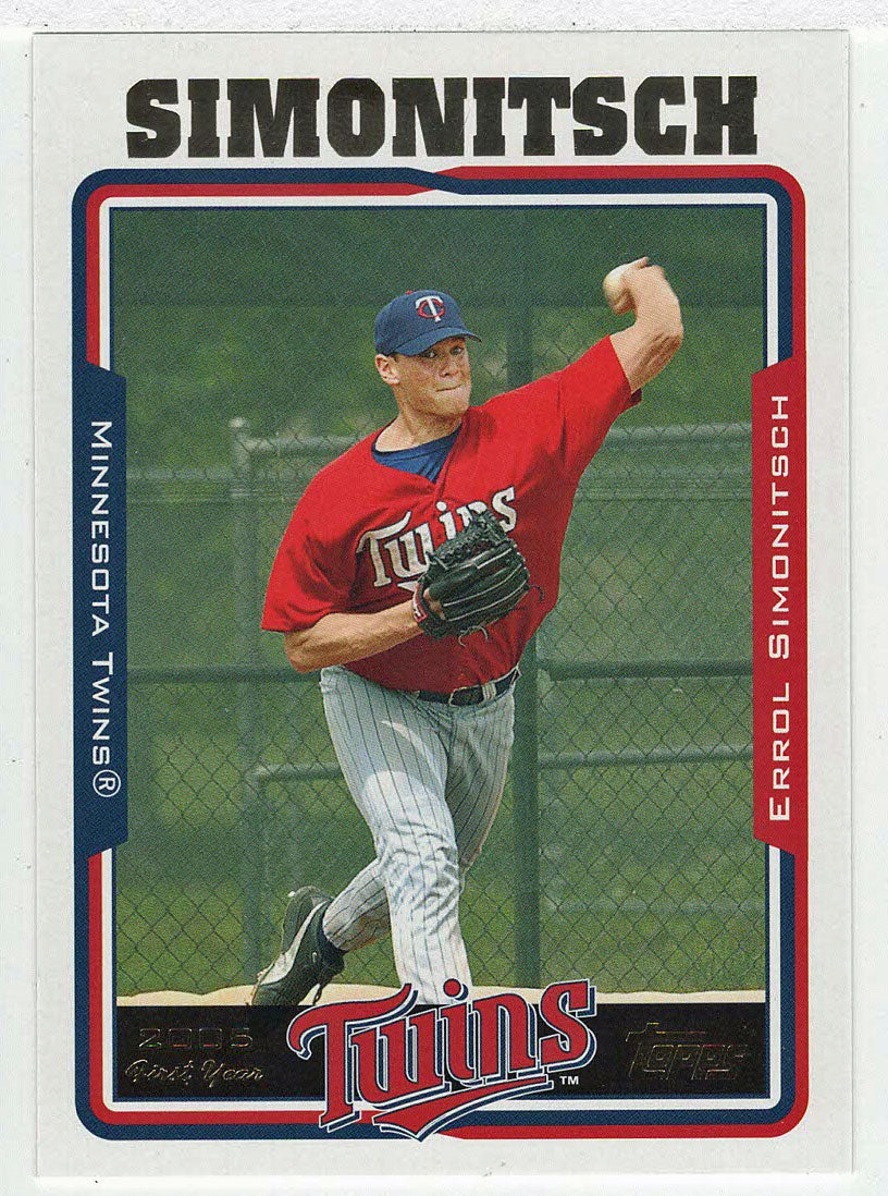 Errol Simonitsch RC - Minnesota Twins (MLB Baseball Card) 2005 Topps Update # 246 Mint