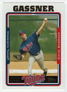 David Gassner RC - Minnesota Twins (MLB Baseball Card) 2005 Topps Update # 295 Mint