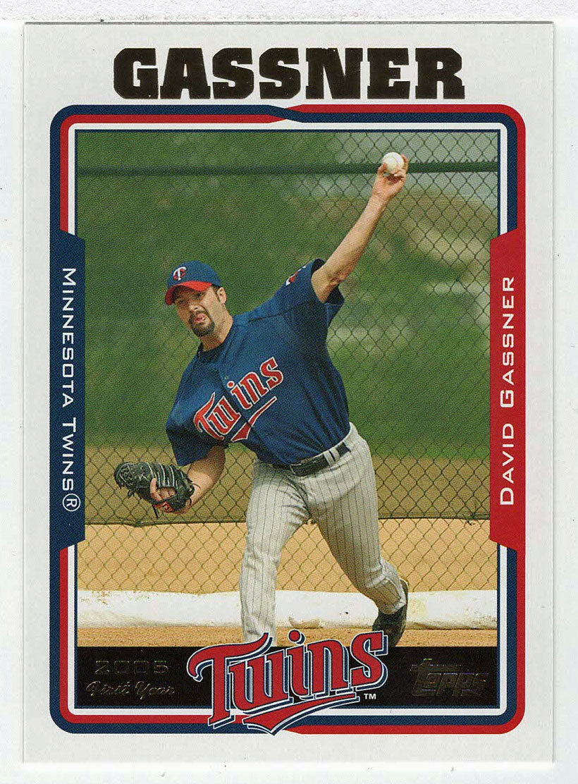 David Gassner RC - Minnesota Twins (MLB Baseball Card) 2005 Topps Update # 295 Mint