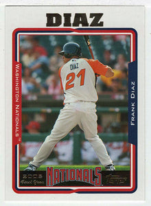 Frank Diaz RC - Washington Nationals (MLB Baseball Card) 2005 Topps Update # 310 Mint