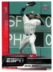 Carl Crawford - Tampa Bay Devil Rays (MLB Baseball Card) 2005 Upper Deck ESPN # 83 Mint