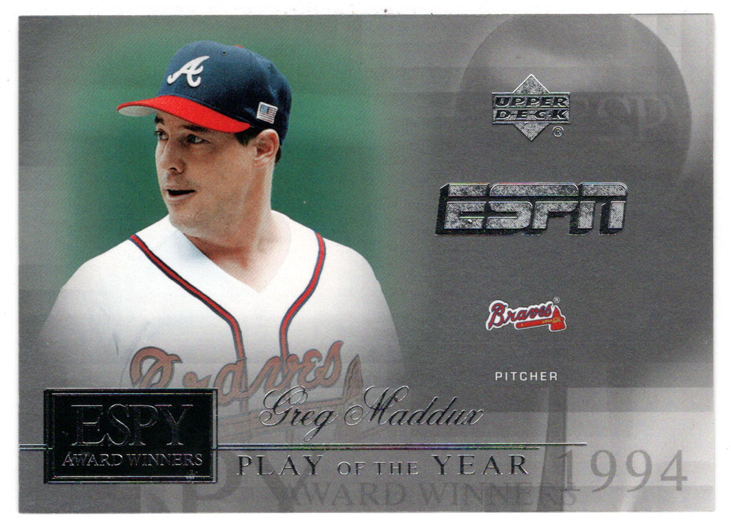 Greg Maddux - Atlanta Braves - ESPY Award Winners (MLB Baseball Card) 2005 Upper Deck ESPN # AW-2 Mint