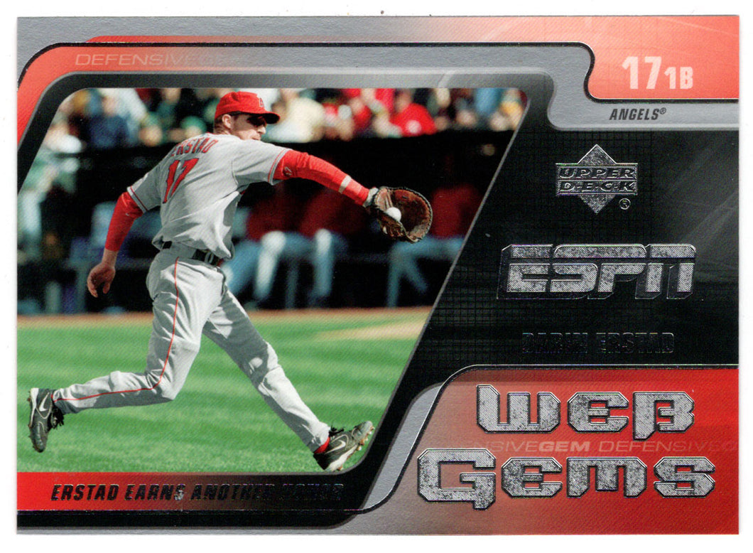 Darin Erstad - Anaheim Angels - Web Gems (MLB Baseball Card) 2005 Upper Deck ESPN # WG-7 Mint