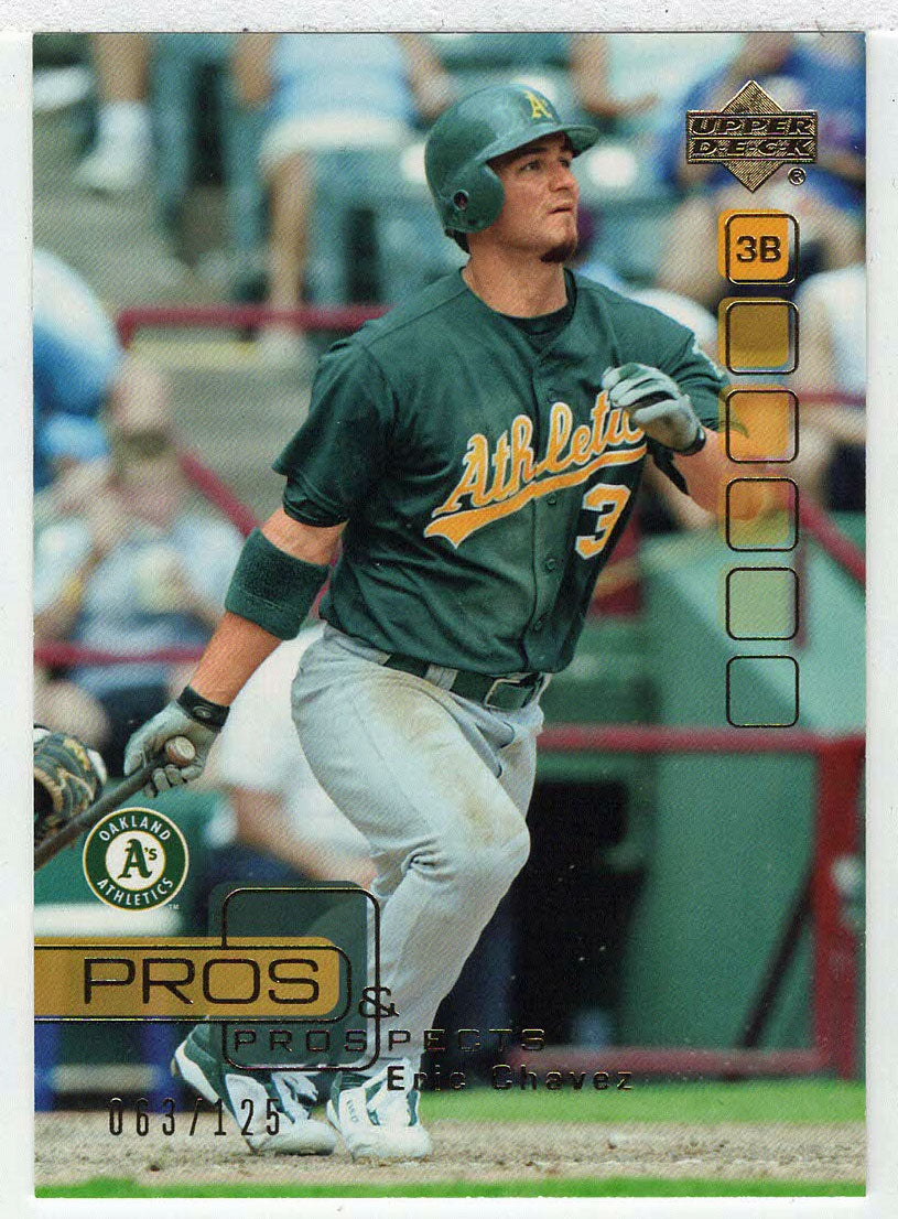 Eric Chavez 63/125 - Oakland Athletics - Gold (MLB Baseball Card) 2005 Upper Deck Pros and Prospects # 42 Mint