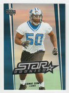Ernie Sims RC - Detroit Lions (NFL Football Card) 2006 Upper Deck # 247 Mint