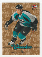 Jonathan Cheechoo - San Jose Sharks - Gold Medallion (NHL Hockey Card) 2007-08 Fleer Ultra # 34 Mint