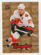 Daymond Langkow - Calgary Flames - Gold Medallion (NHL Hockey Card) 2007-08 Fleer Ultra # 171 Mint