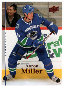 Aaron Miller - Vancouver Canucks (NHL Hockey Card) 2007-08 Upper Deck # 288 Mint