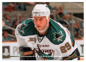 Ryane Clowe - San Jose Sharks (NHL Hockey Card) 2007-08 Upper Deck # 328 Mint