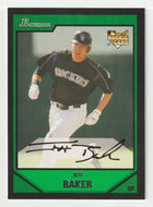 Jeff Baker RC - Colorado Rockies (MLB Baseball Card) 2007 Bowman # 204 Mint