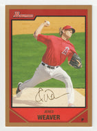 Jered Weaver - Los Angeles Angels - Gold (MLB Baseball Card) 2007 Bowman # 4 Mint