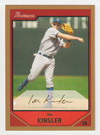 Ian Kinsler - Texas Rangers - Gold (MLB Baseball Card) 2007 Bowman # 18 Mint