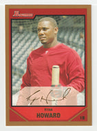 Ryan Howard - Philadelphia Phillies - Gold (MLB Baseball Card) 2007 Bowman # 50 Mint
