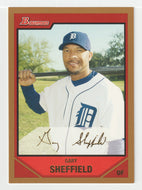 Gary Sheffield - Detroit Tigers - Gold (MLB Baseball Card) 2007 Bowman # 70 Mint