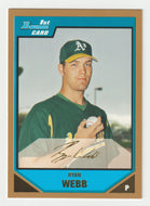 Ryan Webb - Oakland Athletics - Prospects Gold (MLB Baseball Card) 2007 Bowman # BP110 Mint