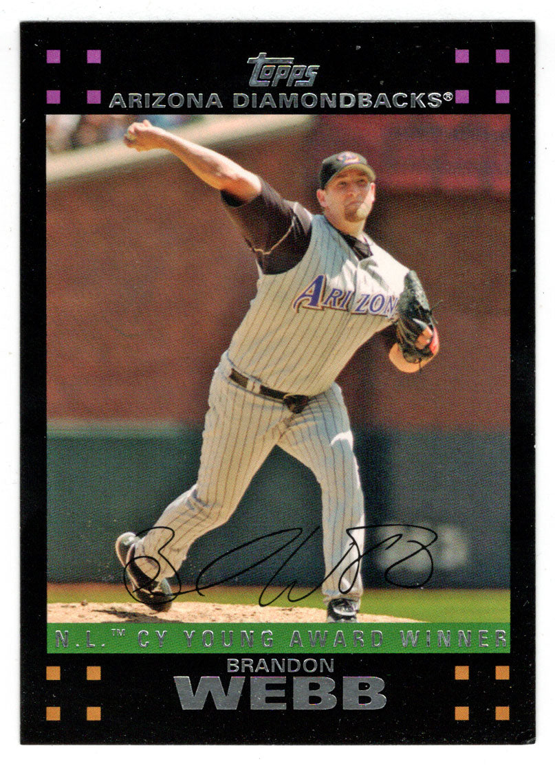 Brandon Webb - Arizona Diamondbacks - Cy Young Award (MLB Baseball Card) 2007 Topps # 319 Mint