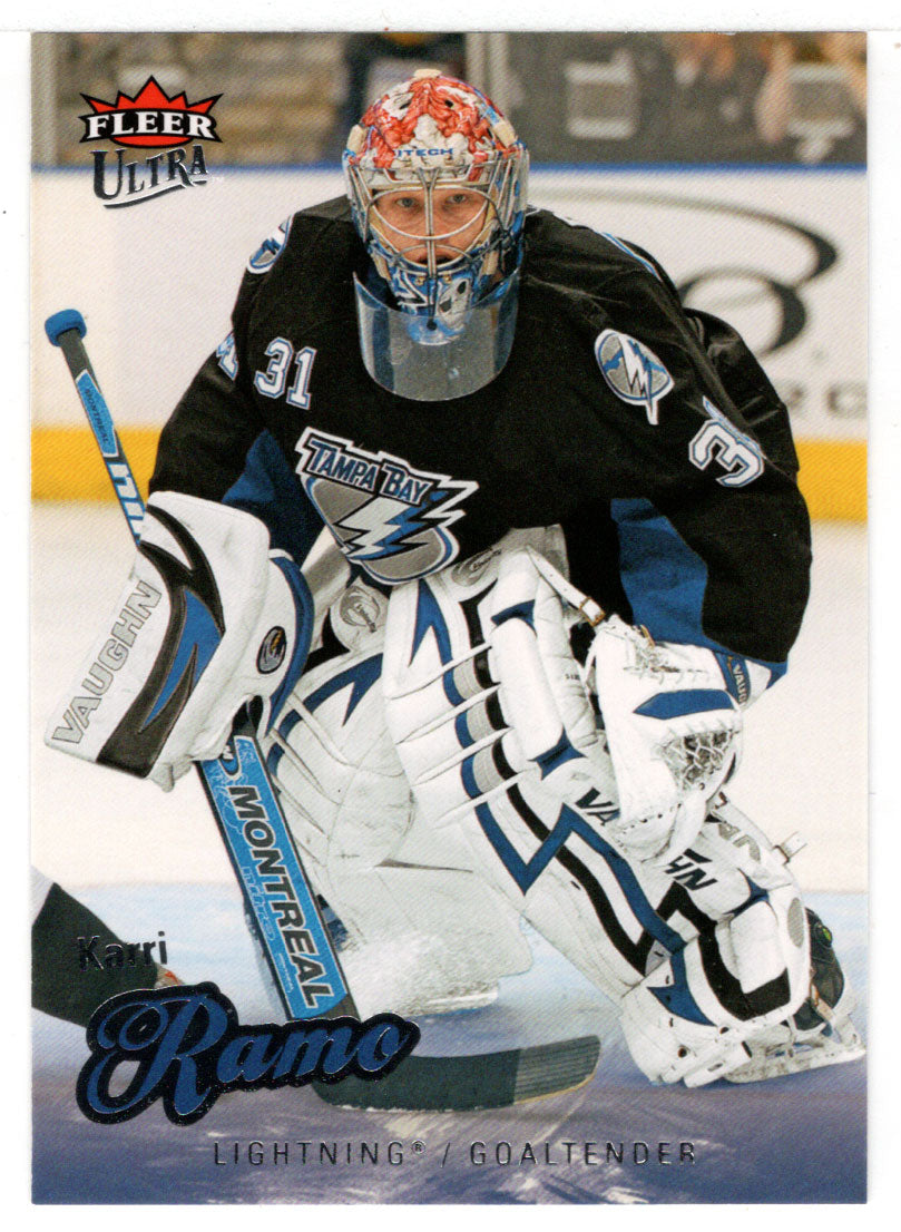 Karri Ramo - Tampa Bay Lightning (NHL Hockey Card) 2008-09 Fleer Ultra # 87 Mint