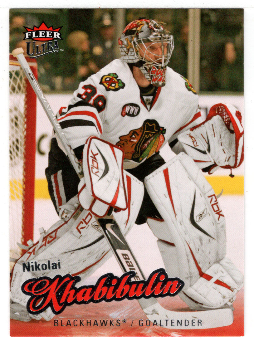 Nikolai Khabibulin - Chicago Blackhawks (NHL Hockey Card) 2008-09 Fleer Ultra # 118 Mint