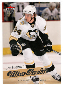 Jon Filewich RC - Pittsburgh Penguins (NHL Hockey Card) 2008-09 Fleer Ultra # 205 Mint