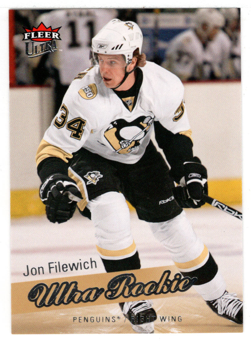 Jon Filewich RC - Pittsburgh Penguins (NHL Hockey Card) 2008-09 Fleer Ultra # 205 Mint