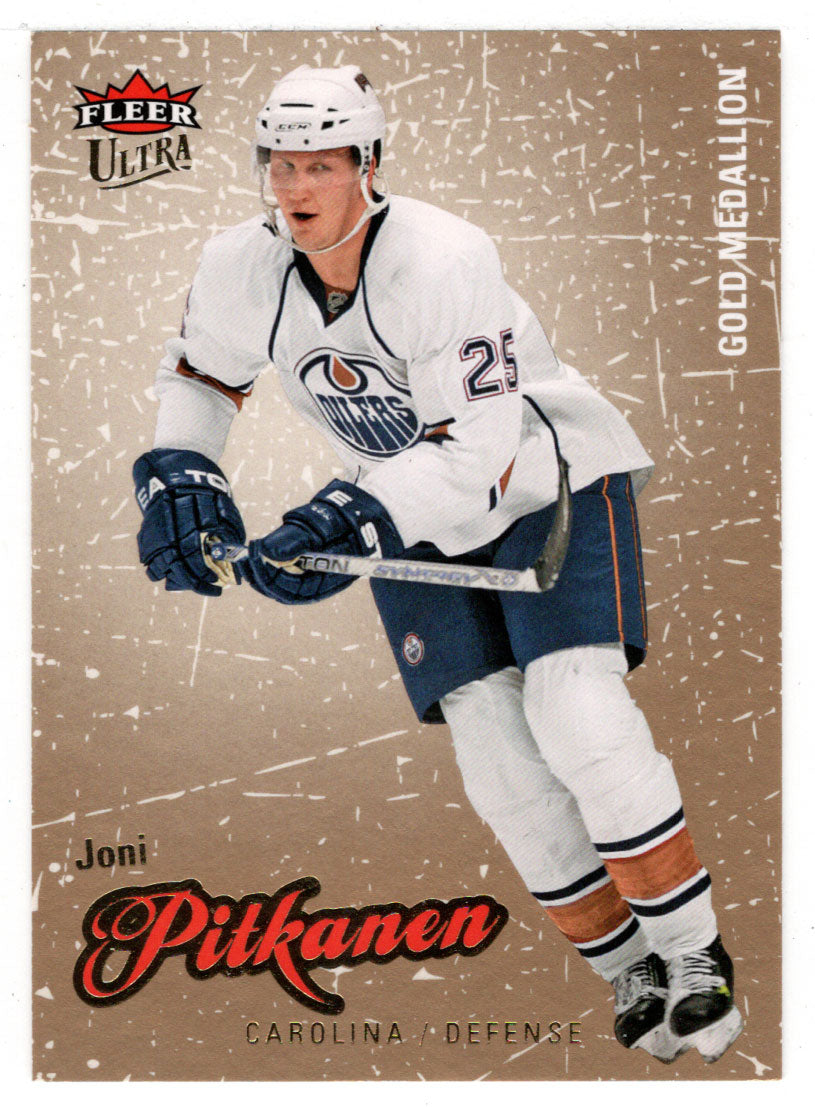 Joni Pitkanen - Carolina Hurricanes - Gold Medallion (NHL Hockey Card) 2008-09 Fleer Ultra # 26 Mint