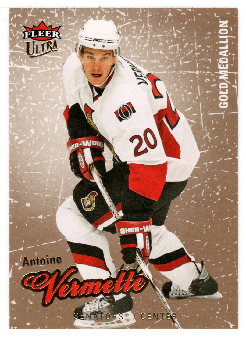 Antoine Vermette - Ottawa Senators - Gold Medallion (NHL Hockey Card) 2008-09 Fleer Ultra # 62 Mint