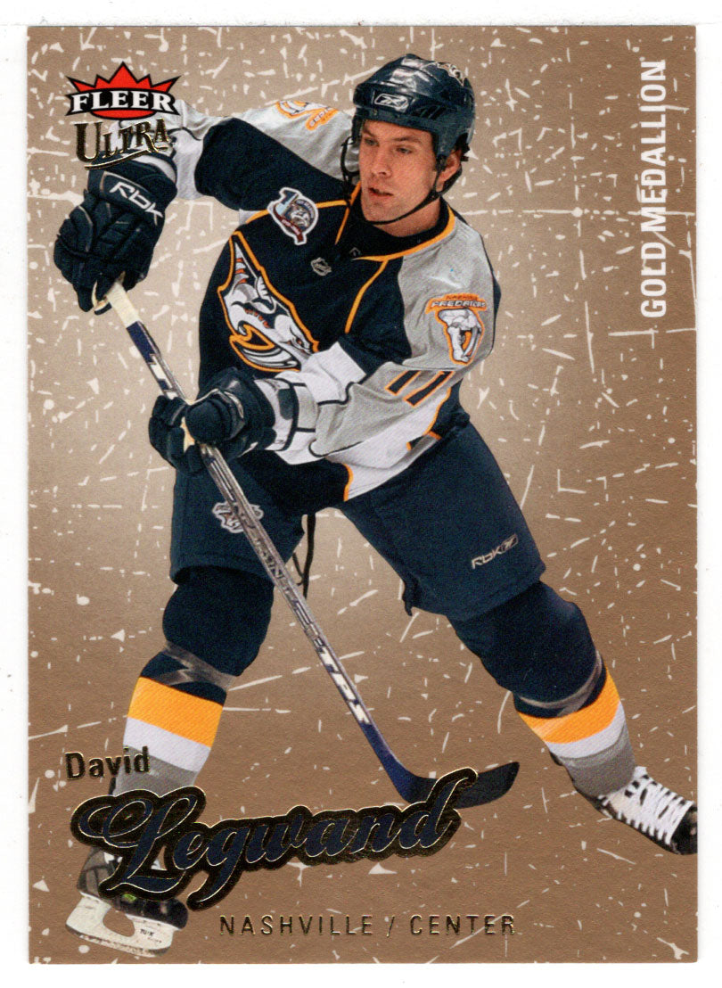 David Legwand - Nashville Predators - Gold Medallion (NHL Hockey Card) 2008-09 Fleer Ultra # 175 Mint