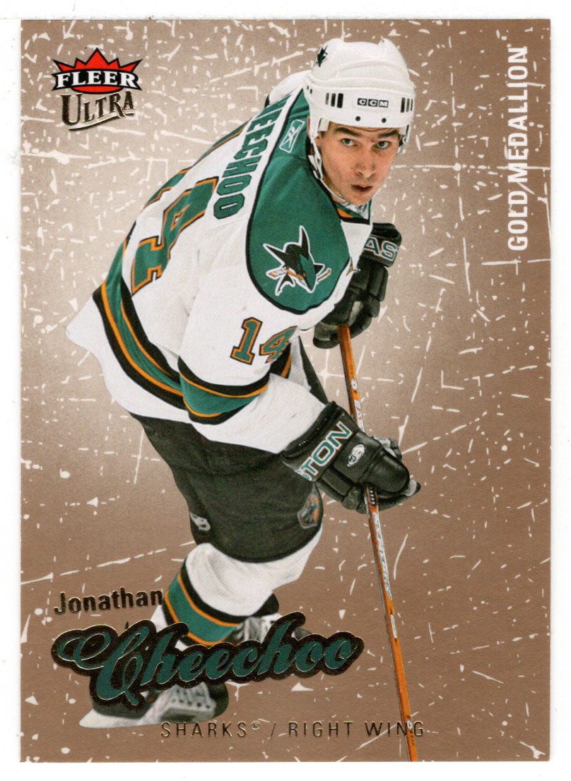 Jonathan Cheechoo - San Jose Sharks - Gold Medallion (NHL Hockey Card) 2008-09 Fleer Ultra # 184 Mint