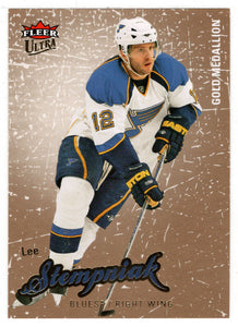 Lee Stempniak - St. Louis Blues - Gold Medallion (NHL Hockey Card) 2008-09 Fleer Ultra # 192 Mint