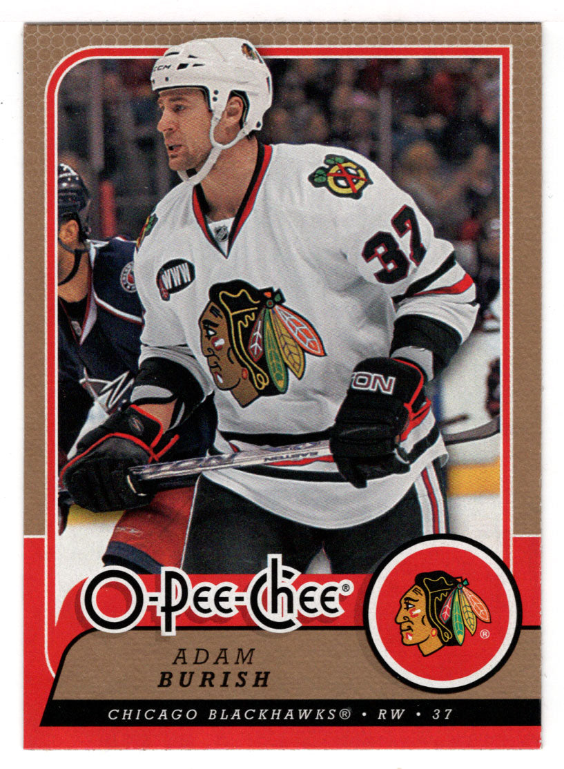 Adam Burish - Chicago Blackhawks (NHL Hockey Card) 2008-09 O-Pee-Chee # 313 Mint