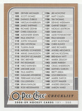 Load image into Gallery viewer, Checklist # 2 (# 101 - # 200) (NHL Hockey Card) 2008-09 O-Pee-Chee # 497 Mint
