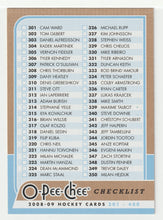 Load image into Gallery viewer, Checklist # 4 (# 301 - # 400) (NHL Hockey Card) 2008-09 O-Pee-Chee # 499 Mint

