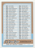Checklist # 4 (# 301 - # 400) (NHL Hockey Card) 2008-09 O-Pee-Chee # 499 Mint