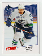 Henrik Sedin - Vancouver Canucks (NHL Hockey Card) 2008-09 Upper Deck Victory # 9 Mint