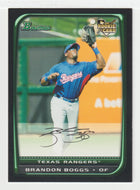 Brandon Boggs RC - Texas Rangers (MLB Baseball Card) 2008 Bowman Draft # 52 Mint