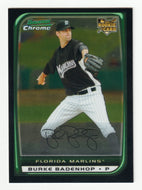 Burke Badenhop - Florida Marlins - CHROME (MLB Baseball Card) 2008 Bowman Draft # 4 Mint
