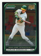 Carlos Gonzalez - Oakland Athletics - CHROME (MLB Baseball Card) 2008 Bowman Draft # 19 Mint