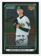 Brad Ziegler - Oakland Athletics - CHROME (MLB Baseball Card) 2008 Bowman Draft # 41 Mint