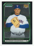 Warner Madrigal - Texas Rangers - CHROME (MLB Baseball Card) 2008 Bowman Draft # 46 Mint