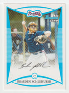 Braeden Schlehuber - Atlanta Braves (MLB Baseball Card) 2008 Bowman Draft Prospects # 2 Mint
