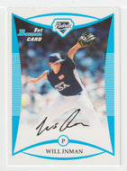 Will Inman - San Diego Padres (MLB Baseball Card) 2008 Bowman Draft Prospects # 88 Mint