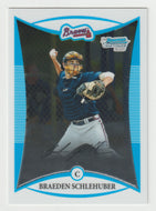 Braeden Schlehuber - Atlanta Braves - CHROME (MLB Baseball Card) 2008 Bowman Draft Prospects # 2 Mint